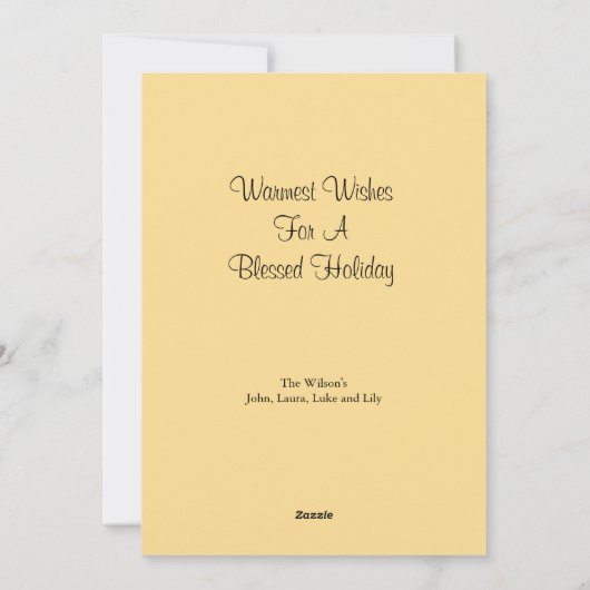 マドンナと子供メリークリスマス金ゴールド シーズンカード (裏面)