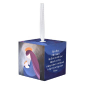 マドンナと子供木製キューブオーナメント キューブオーナメント (裏面アングル)