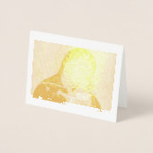 マドンナと子供用ゴールドフォイルカード 箔カード (正面)