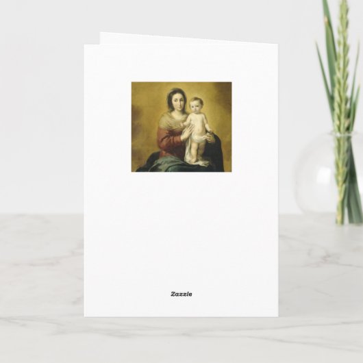 マドンナと子供 – エレガントファインアート シーズンカード (裏面)