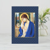 マドンナと子供。ファインアートクリスマスカード シーズンカード (スタンド正面)