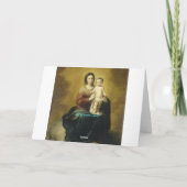 マドンナと子供、ファインアートクリスマスグリーティングカー シーズンカード (裏面)