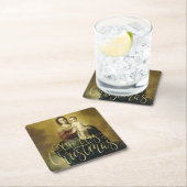 マドンナと子供、ファインアートクリスマス スクエアペーパーコースター (インサイチュ)