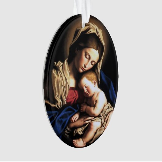 マドンナと子供 – メアリーとベビーイエス オーナメント (正面)