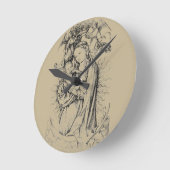 マドンナと子供 ラウンド壁時計 (傾斜)