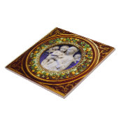 マドンナと子供，天使のルネッサンスフローラ冠 タイル (側面)