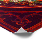 マドンナと子供,天使のルネッサンスフローラ冠 ポスター (角)