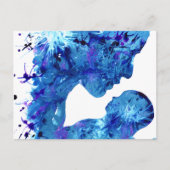 マドンナと子供 水彩画 宗教的 お手頃な価格 ポストカード (正面)