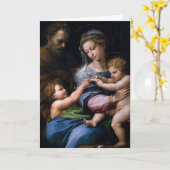 『マドンナと子供』1518-1520、ラファエロ（1483–1520） カード (黄色い花)