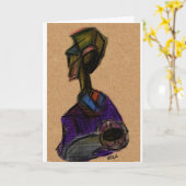 マドンナと子 カード (黄色い花)