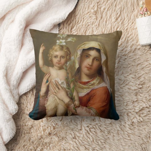 マドンナと子 クッション (ブランケット)