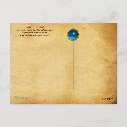 マドンナと子，セントジェロームとマリア・マグダレネ ポストカード (裏面)