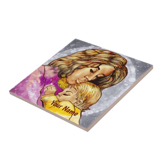 マドンナと子 タイル (側面)