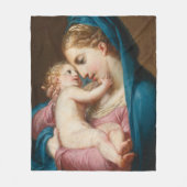 マドンナと子 フリースブランケット (正面)