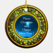 マドンナと子,天使フローラクラウンブルージェム セラミックオーナメント (裏面)