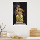 マドンナと子、17世紀(金箔の木) ポスター (キッチン)