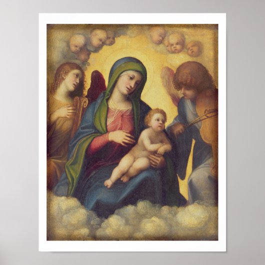 マドンナと栄光の子と子供, c.1520 (油 ポスター (正面)