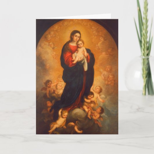 マドンナと栄光の子…クリスマスカード サンキューカード (正面)