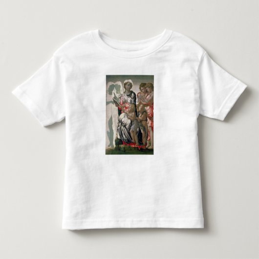 マドンナと聖ヨハネとの子供C.1495 トドラーTシャツ (正面)