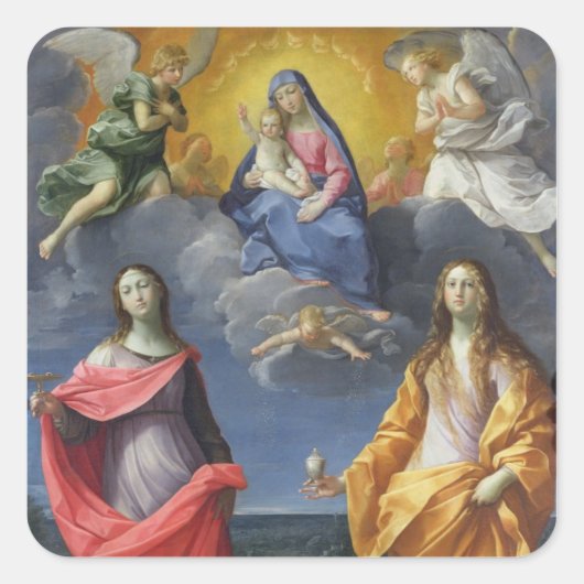マドンナと聖ルーシーとマリア・マグダレネの子 スクエアシール (正面)