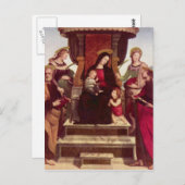 マドンナと聖徒と共に即位した子はラファエル ポストカード (正面/裏面)