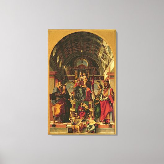 マドンナと聖徒の子， 1499 キャンバスプリント (正面)