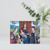 マドンナと聖徒3人の子(詳細、M 070) ポストカード (スタンド正面)