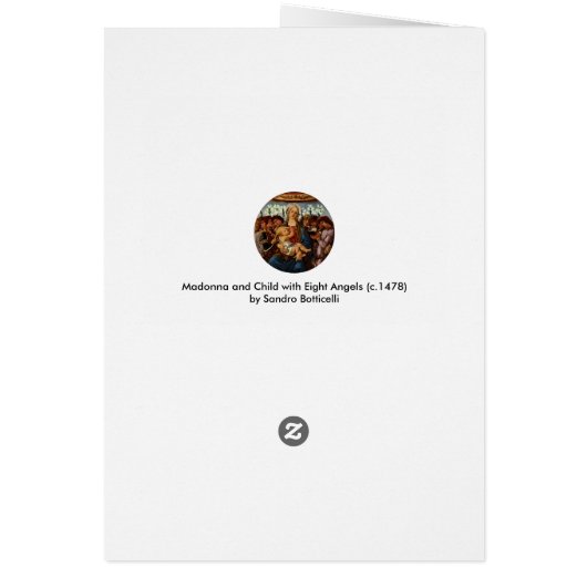 マドンナとBotticelliによる8つの天使を持つ子供 (裏面)