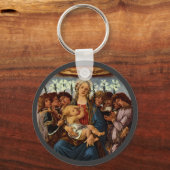 マドンナとBotticelliによる8つの天使を持つ子供 キーホルダー (正面)