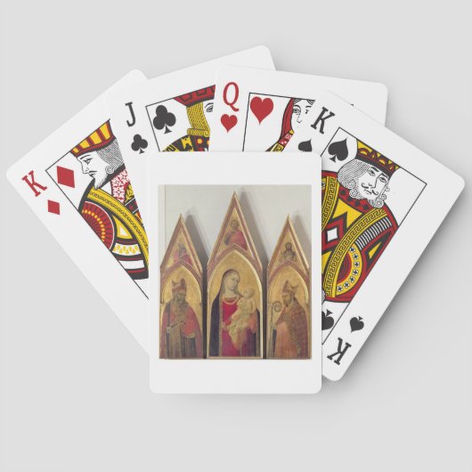 マドンナとSSの子供ニコラスとプロクルス トランプ (裏面)