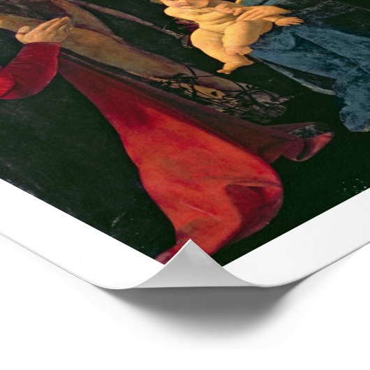 マドンナとSSの子。洗礼者ヨハネと洗礼 ポスター (角)