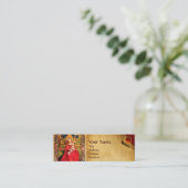 マドンナのバラバウワーパーチメント，赤ルビージェム スキニー名刺 (スタンド正面)