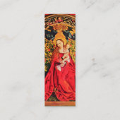 マドンナのバラバウワーパーチメント，赤ルビージェム スキニー名刺 (裏面)