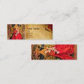 マドンナのバラバウワーパーチメント，赤ルビージェム スキニー名刺 (正面/裏面)