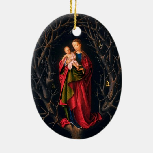 マドンナの乾いた木（ペトルス・クリステス， 1462-5） セラミックオーナメント (裏面)