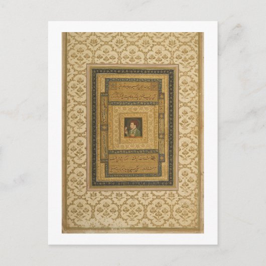 マドンナの写真を持つジャハンガール、碑文 ポストカード (正面)