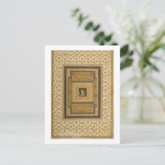 マドンナの写真を持つジャハンガール、碑文 ポストカード (スタンド正面)