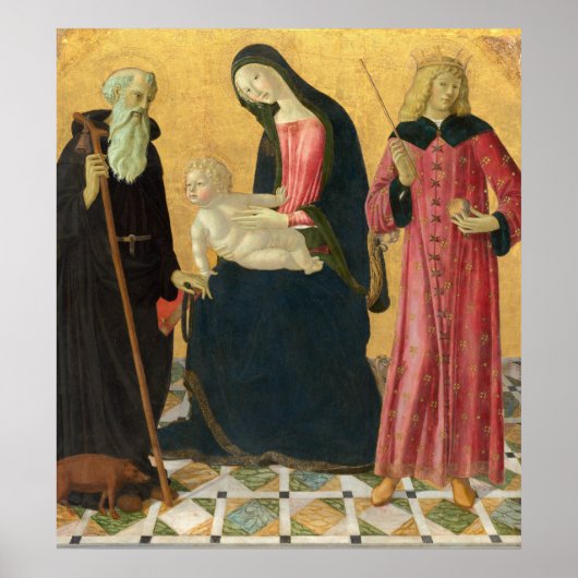 マドンナの子 – Neroccio de' Landiファインアートポスター ポスター (正面)