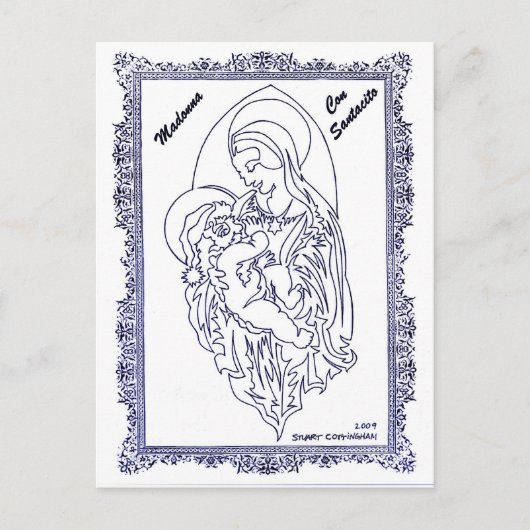 マドンナの詐欺Santacito シーズンポストカード (正面)