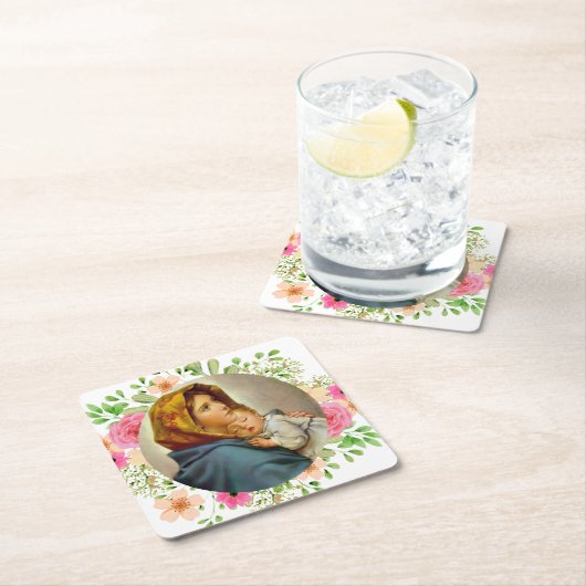 マドンナの通り聖母マドンニーナ スクエアペーパーコースター (インサイチュ)