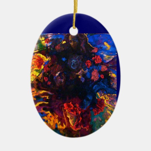 マドンナの黒いオーナメント セラミックオーナメント (正面)