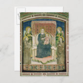 マドンナはアッシジの聖フランシスとともに即位 ポストカード (正面/裏面)