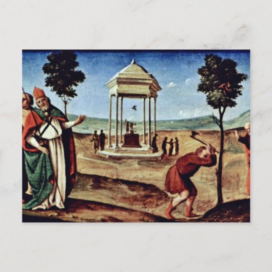 マドンナはバプテストの聖ペトロ・聖ヨハネを即位させた。 ポストカード (正面)