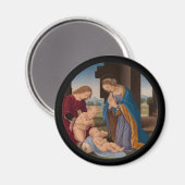 マドンナは乳児聖人と子どもを愛する マグネット (正面/裏面)
