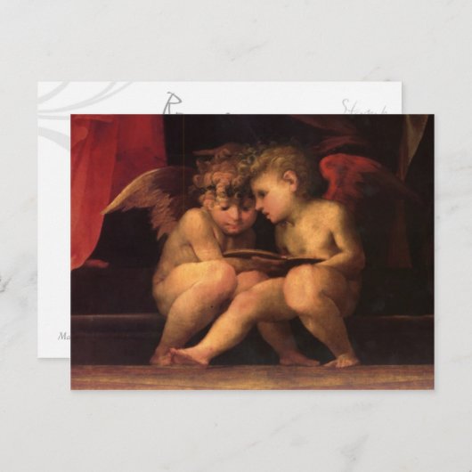 マドンナは四聖人詳細で即位 ポストカード (正面/裏面)