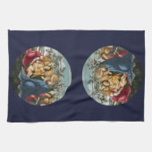 マドンナは子供を5天使ボッティチェリで迎える キッチンタオル (横)