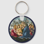 マドンナは子供を5天使ボッティチェリで迎える キーホルダー (正面)