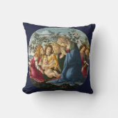 マドンナは子供を5天使ボッティチェリで迎える クッション (正面)