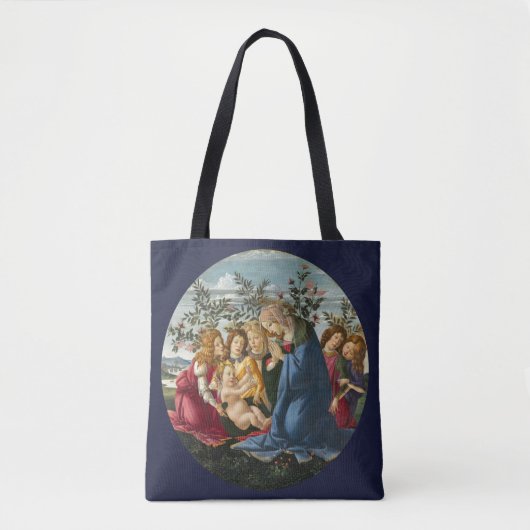マドンナは子供を5天使ボッティチェリで迎える トートバッグ (正面)