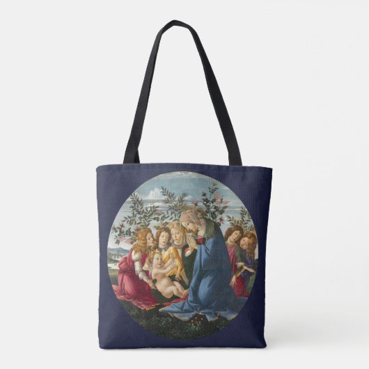 マドンナは子供を5天使ボッティチェリで迎える トートバッグ (裏面)